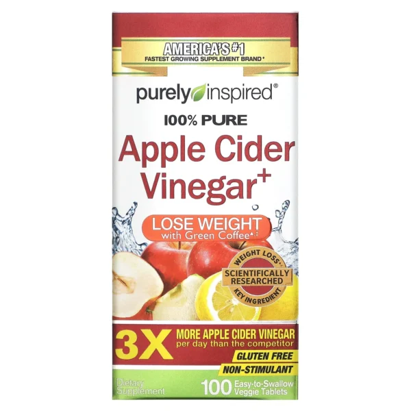 حبوب خل التفاح للتخسيس Apple Cider Vinegar Purely Inspired