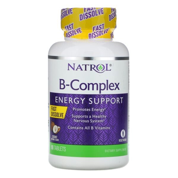 Natrol Vitamin B Complex Dissolvable Tablets Energy Support Tablets - 90 Tablets