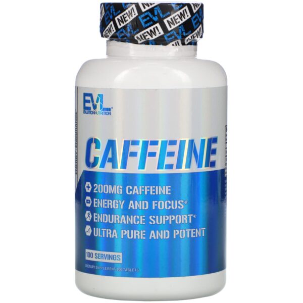 Evlution Nutrition Caffeine Energy Focus Booster Tablets 200 Mg - 100 Tablets