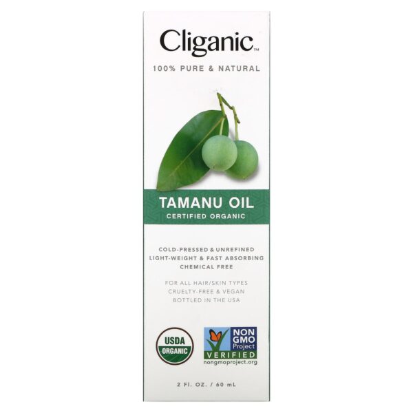 Cliganic Tamanu Oil 100% Pure &Amp; Natural Oil Skin Vitality Enhancer - 2 Fl Oz (60 Ml)