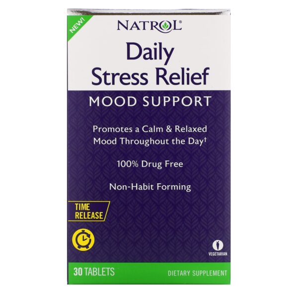 Natrol Daily Stress Relief Tabs Mood Support For Daily Use - 30 Tabs