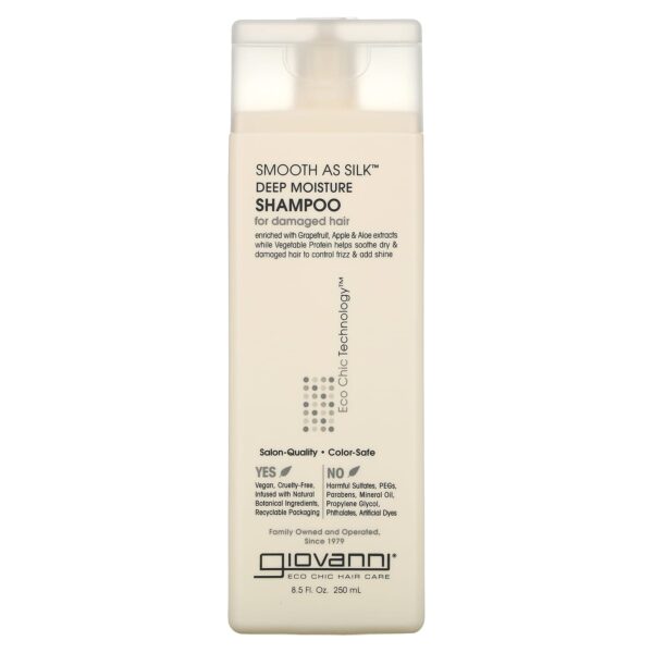 Giovanni Smooth As Silk Deep Moisture Shampoo For Damaged Hair - 8.5 Fl Oz (250 Ml)