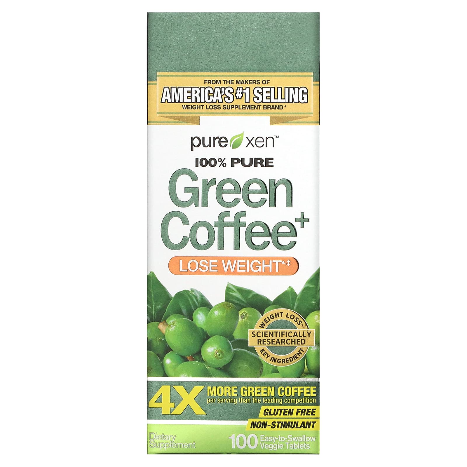 Purely inspired Green Coffee tablets for weight loss 100 Easy to