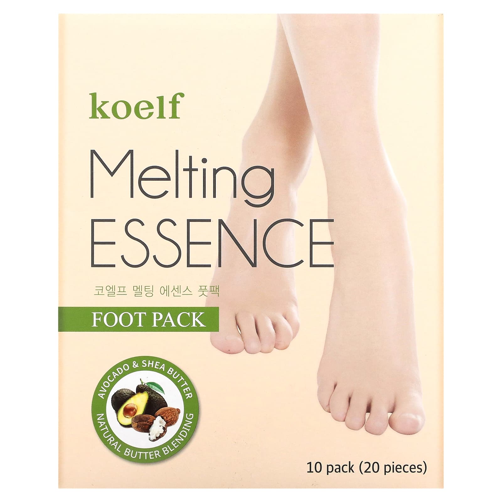 Koelf Melting Essence Foot Pack - feet care foot mask - 10 Pairs - Image 1