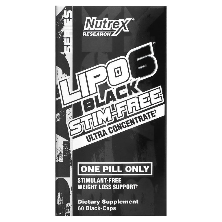 Lipo - 6 Black Stim - Free - Ultra Concentrate - 60 Black - Caps - Nutrex Research