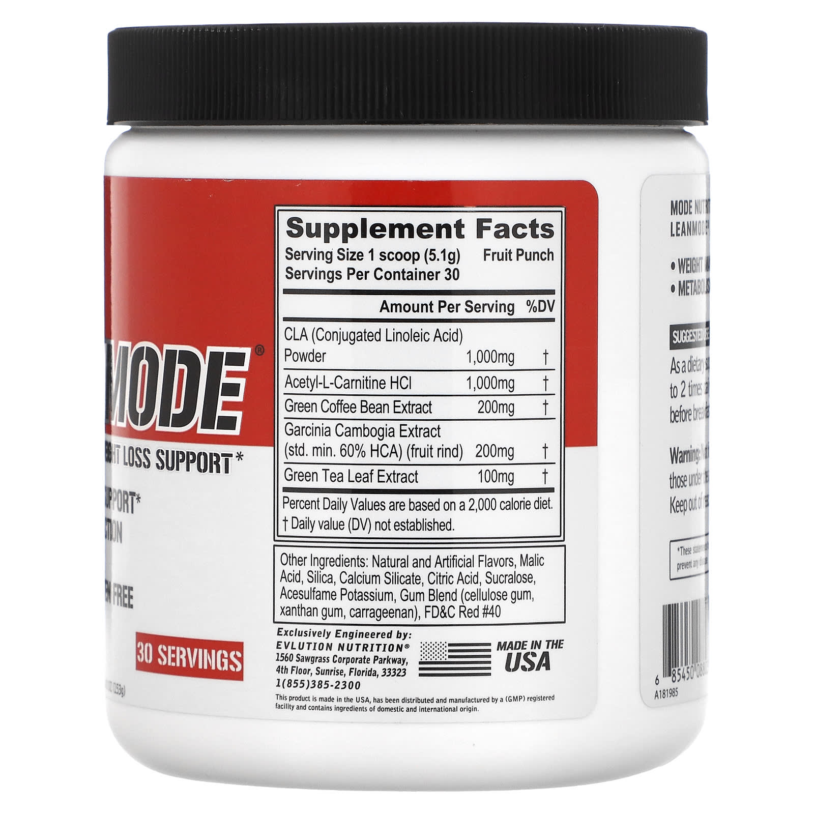 حبوب لين مود إيفلوشن نوتريشن لحرق الدهون LeanMode كوكتيل فواكه 153 جم - Image 2