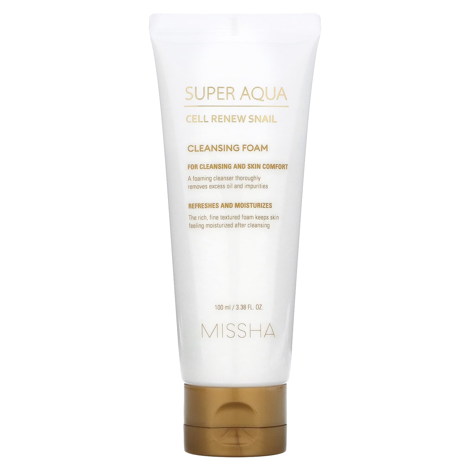 Missha Super Aqua Cell Renew Snail Cleansing Foam Snail Slime Extract 100Ml