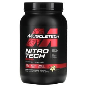 MuscleTech nitro tech ripped protein powder builds muscles