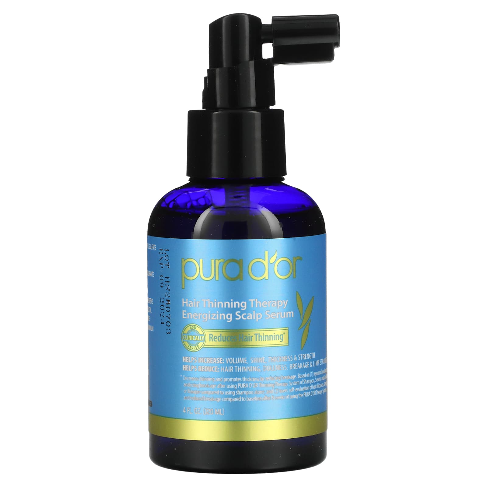 Purador hair thinning serum hair thinning therapy and damaged hair treatment - 4 fl oz (120 ml) - Image 1