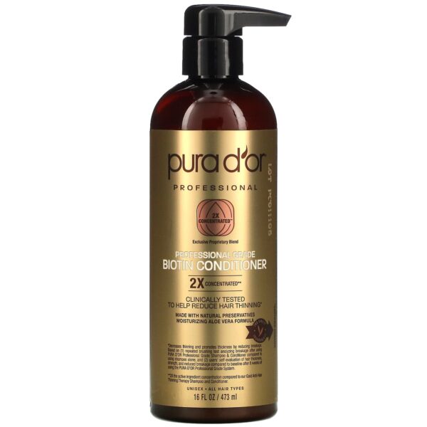 Pura D'Or Professional Grade Biotin Hair Conditioner For Hair Growth - 16 Fl Oz (473 Ml)