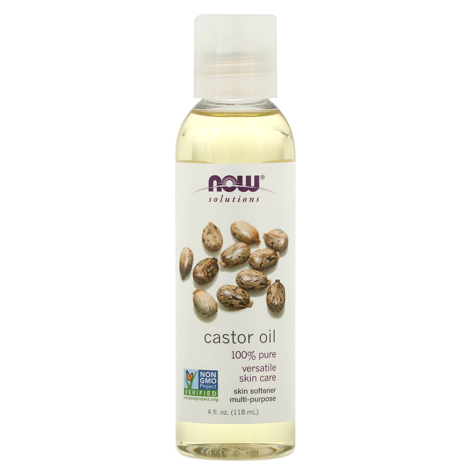 Now Food Solutions Castor Oil 100% Pure Oil - 4 Fl Oz (118 Ml)