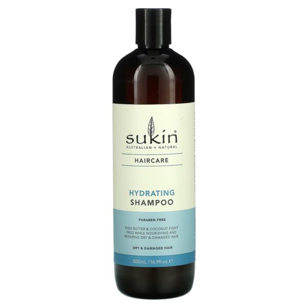 Sukin Hydrating Shampoo Dry And Damaged Hair Treatment - 16.9 Fl Oz (500 Ml)