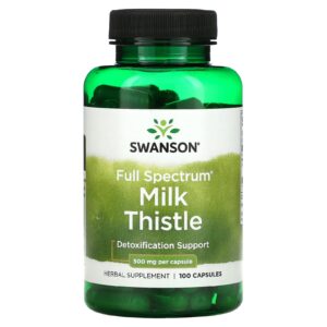 Swanson milk thistle tablets for detoxification support