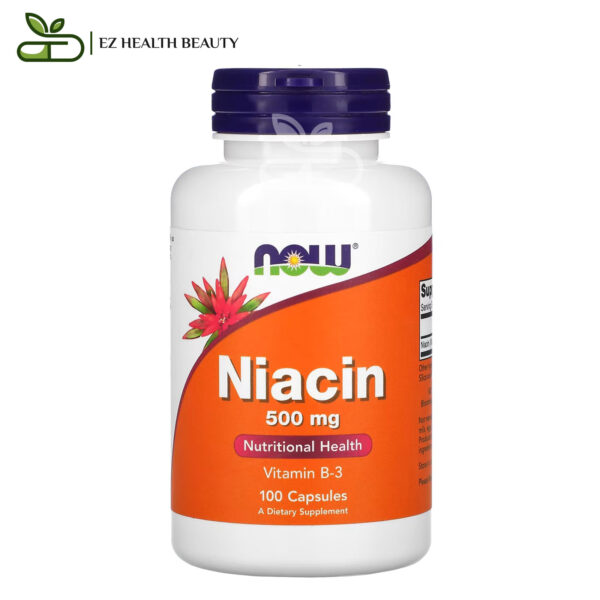 Niacin 500Mg Capsules For Vitamin B3 Deficiency