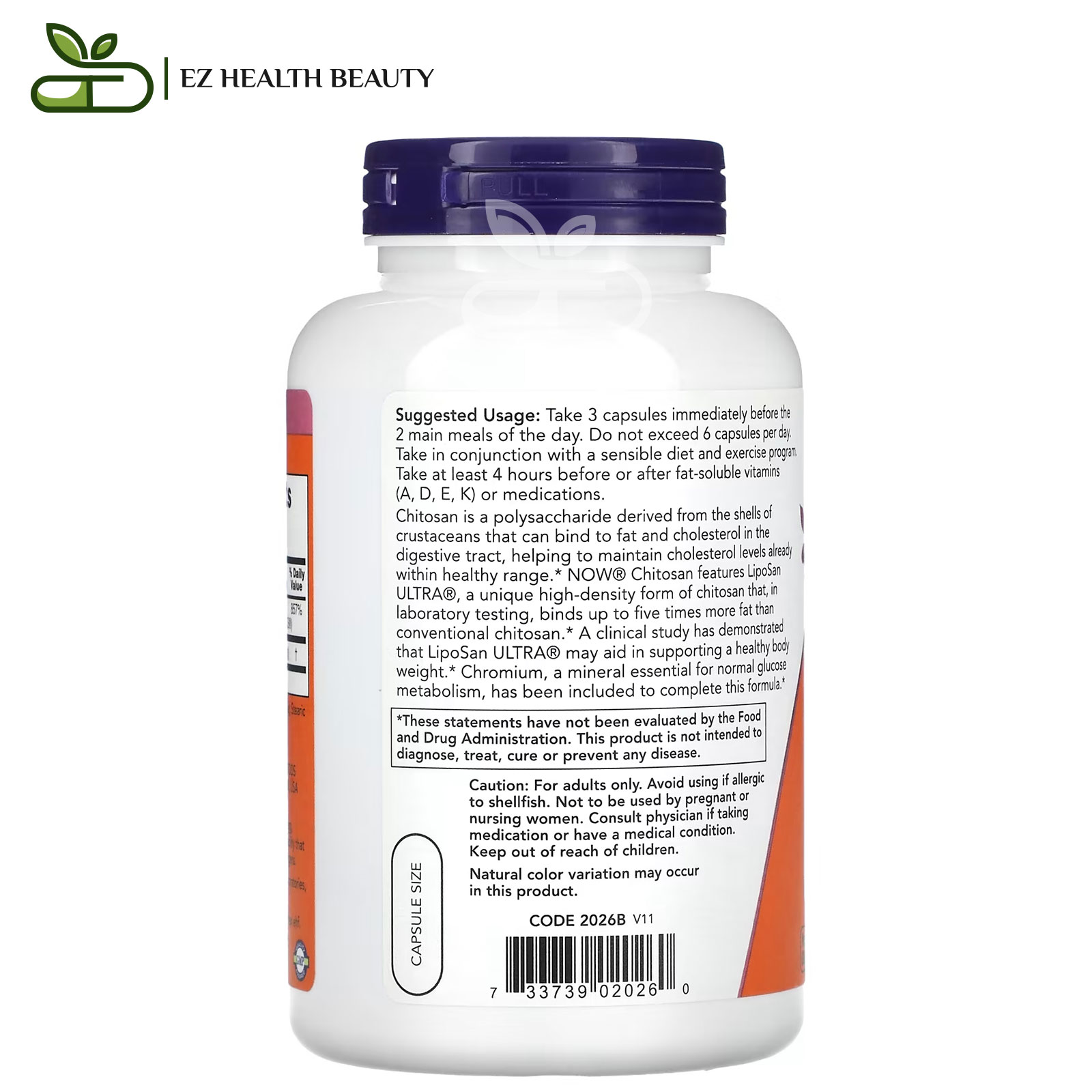 Chitosan supplements for weight loss and fat burn