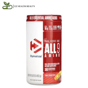 بودر الأحماض الأمينية الأساسية التسعة ALL9AMINO Dymatize فروت فيوجن راش 450 جرامًا