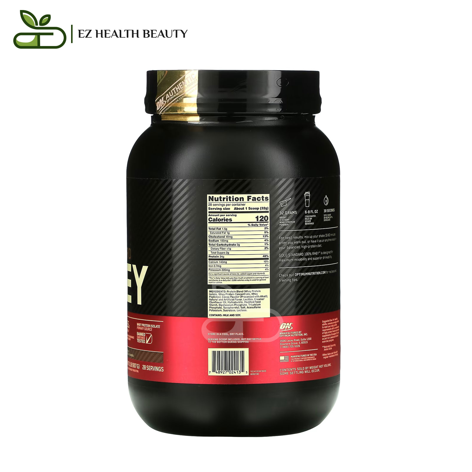 Supplement Whey Gold Standard Extreme Milk Chocolate Optimum Nutrition - (907 G)