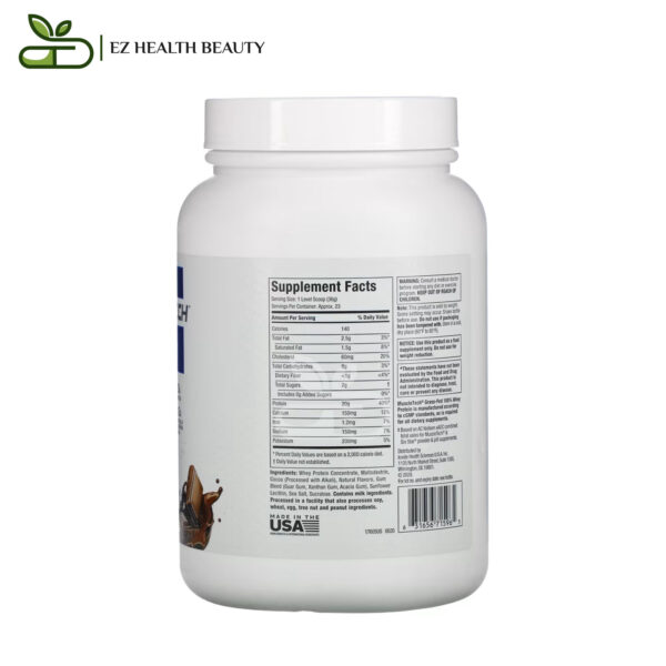 100% Grass Fed Whey Protein Triple Chocolate Muscletech - (816 G)