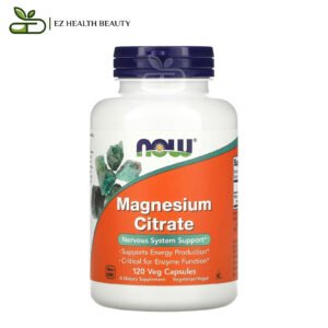 NOW Foods magnesium citrate 400 mg capsules for nervous system support