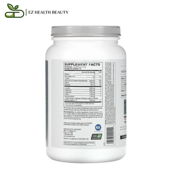 أفضل Bcaa للضخامة إكستند أوريجينال لتقوية العضلات نكهة التفاح المنعشة 1,26 كجم The Original 7G Bcaa Xtend