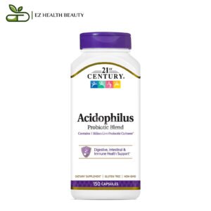 حبوب بروبيوتيك اسيدوفيلوس لدعم الجهاز الهضمي 150 كبسولة Acidophilus Probiotic Blend 21st Century