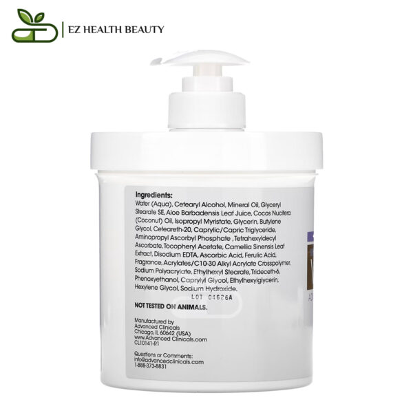 Advanced Clinicals Vitamin C Cream Ingredients