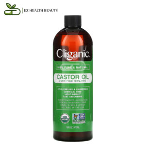 Cliganic castor oil for hair and skin hydration