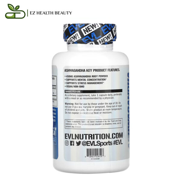 Evl Ashwagandha Pills Reduce Cortisol Levels In The Body.