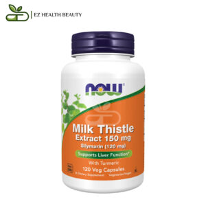 كبسولات حليب الشوك مع الكركم لدعم وظائف الكبد 150 مجم 120 كبسولة Milk Thistle Extract with Turmeric Now Foods