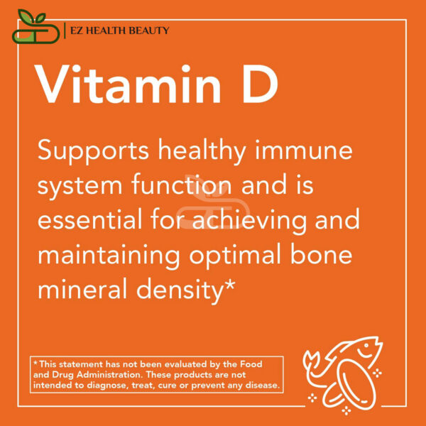 Now Foods Vitamin D3 High Potency 5,000 Iu, 240 Softgels To Improve Bone Strength