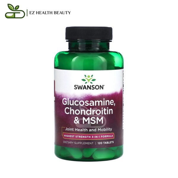 الجلوكوزامين و الكوندرويتين وال Msm لصحة المفاصل 120 قرصًا Glucosamine, Chondroitin &Amp;Amp; Msm Swanson