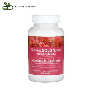 Best Multivitamin For Women Natural Cherry Strawberry and Raspberry Flavored California Gold Nutrition 90 Gummies