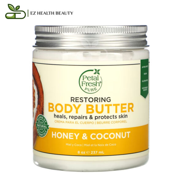 Restoring Body Butter Honey &Amp;Amp; Coconut Heals, Repairs And Protects Skin Petal Fresh 8 Oz (237 Ml)