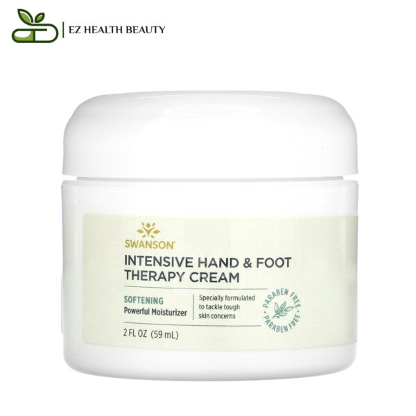 كريم مرطب لليدين والقدمين لتنعيم البشرة 59 مل Intensive Hand &Amp;Amp; Foot Therapy Cream Swanson