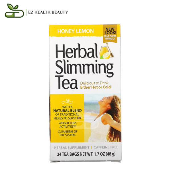 Herbal Slimming Tea Honey Lemon Caffeine Free 21St Century 24 Tea Bags, 1.7 Oz (48 G)