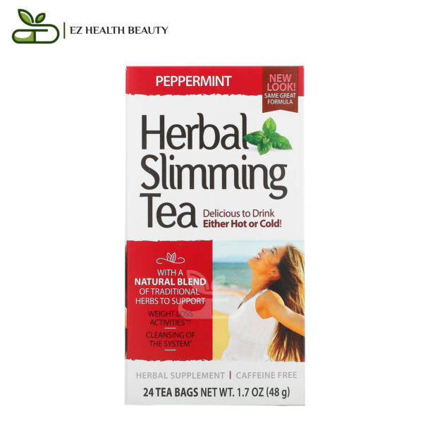 Herbal Tea For Weight Loss Peppermint Caffeine Free 21St Century 24 Tea Bags, 1.7 Oz (48 G)