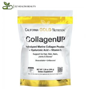 CollagenUP Hydrolyzed Marine Collagen Peptides with Hyaluronic Acid and Vitamin C To Support Hair, Skin, Nails, Joints And Bones Unflavored California Gold Nutrition 7.26 oz (206 g)