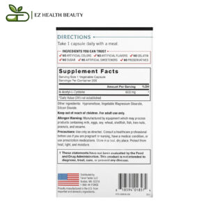 N acetyl l cysteine ingredients