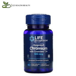 كبسولات الكروم المحسن مع crominex 3 لتعزيز الطاقة الخلوية 500 مكجم 60 كبسولة Optimized Chromium with Crominex 3+ Life Extension