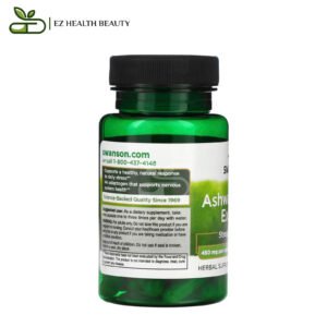 كبسولات مستخلص الأشواغاندا لدعم صحة الجهاز العصبي 450 مجم 60 كبسولة Ashwagandha Extract Swanson