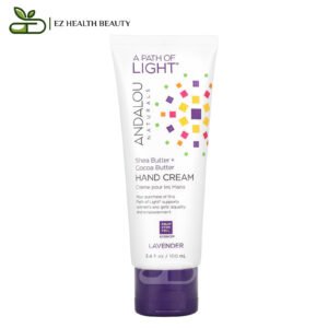 كريم يد بزبدة الشيا وزبدة الكاكاو، لافندر، 100 مل - Andalou Naturals, A Path of Light, Shea Butter + Cocoa Butter Hand Cream, Lavender, 3.4 fl oz (100 ml)