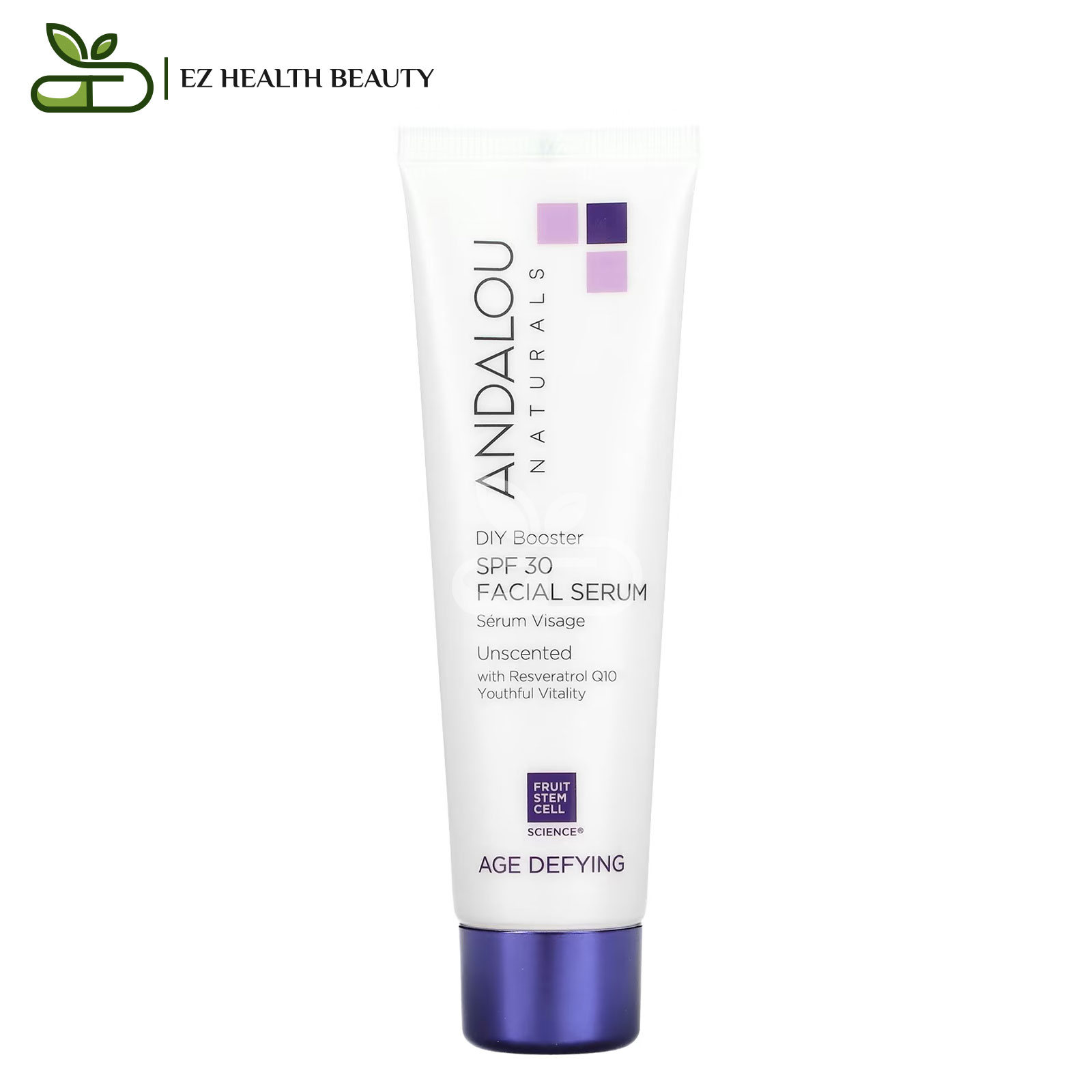 Andalou Naturals سيروم للتجاعيد بمعامل حماية من الشمس SPF 30 بدون رائحة 58 مل - Andalou Naturals, Facial Serum, SPF 30, Age Defying, Unscented, 2 fl oz (58 ml)