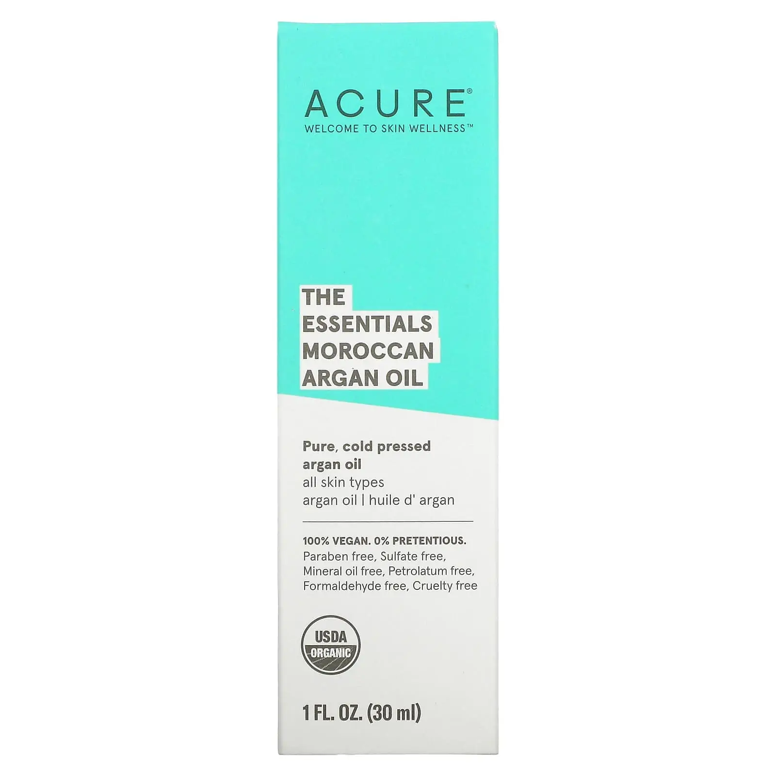 Acure The Essentials Moroccan Argan Oil, 1 Fl Oz (30 Ml)