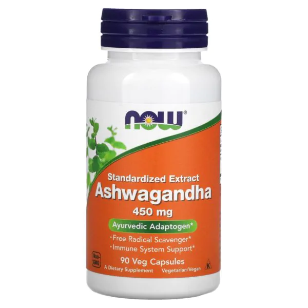 Now Foods Ashwagandha 450 Mg Stress Relief Capsules - 90 Veg Capsules