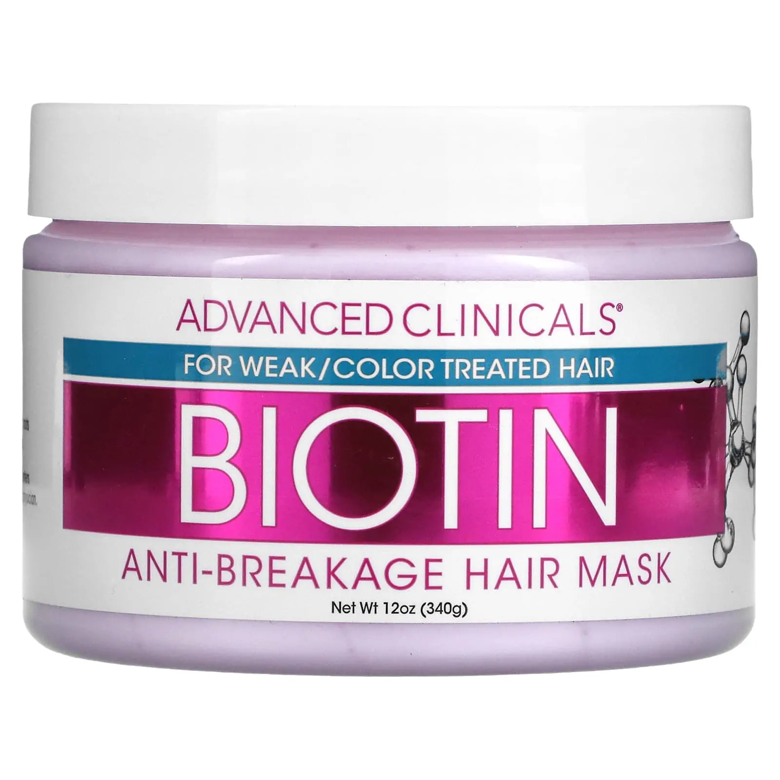 Biotin - Anti - Breakage Hair Mask - 12 Fl Oz (340 Ml) - Advanced Clinicals