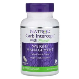 Natrol Carb Intercept with Phase 2 Carb Controller 1000 mg - 120 Veggie Capsules