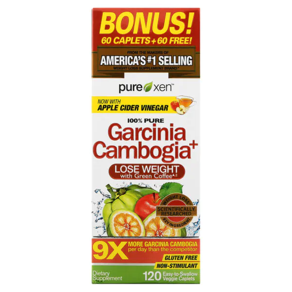 Purely Inspired Garcinia Cambogia With Green Coffee For Weight Loss - 120 Easy To Swallow Caplets