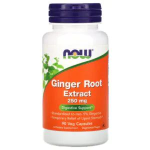 Now Foods Ginger Root 550Mg Capsules Digestive Support - 90 Veggie Caps