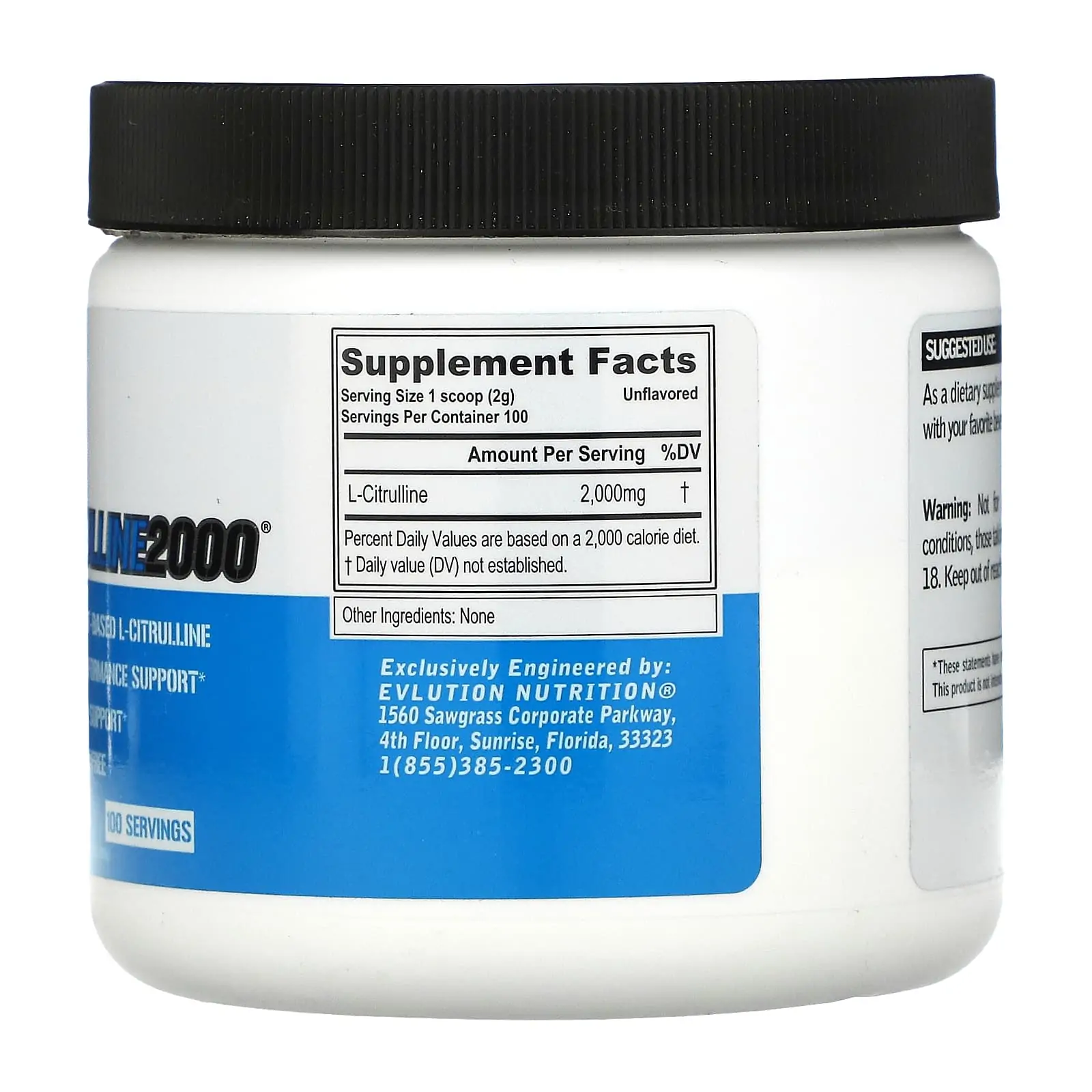 إيفلوشن نوتريشن - L-Citrulline2000، ‏7.5 أونصات (200 جم)