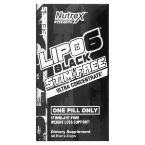 LIPO - 6 Black Stim - Free - Ultra Concentrate - 60 Black - Caps - Nutrex Research